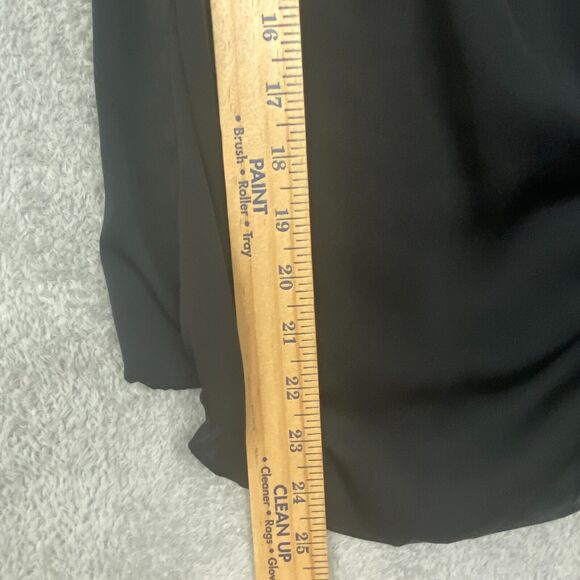 Lauren Ralph Lauren Shirt Womens 10 Black Silk True Wrap Tank Top Office - Picture 5 of 8